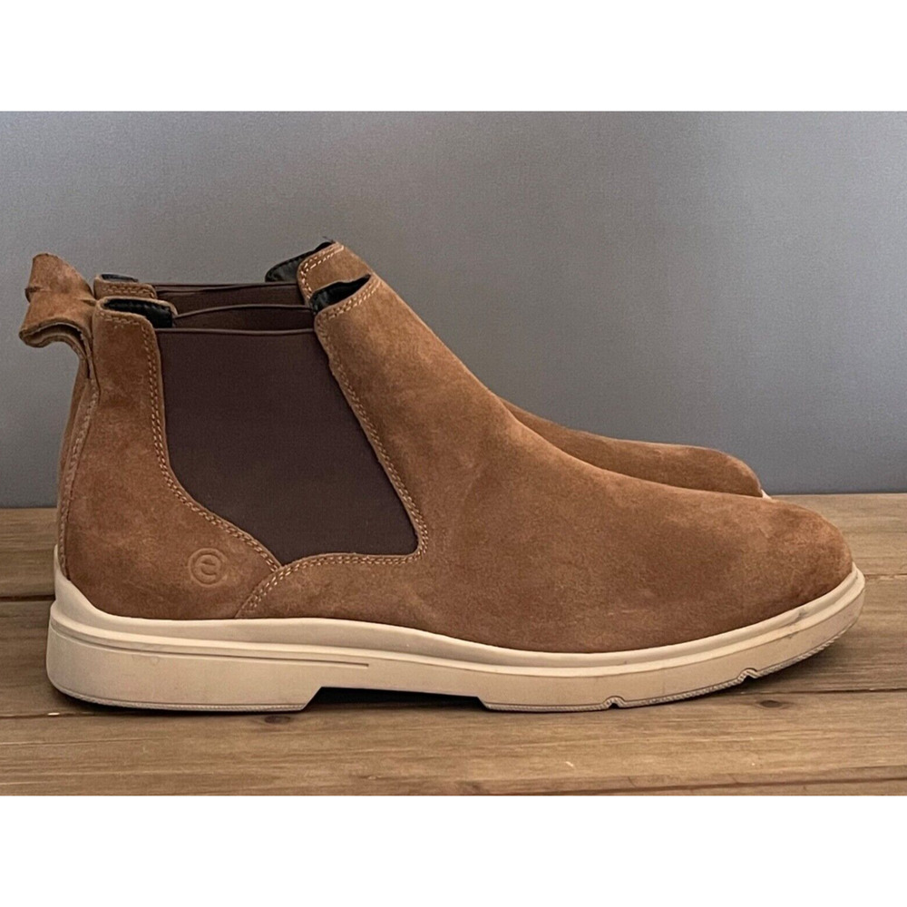 Easy Spirit Men's Brooks Chelsea Boots Size 12 Brown Suede Coffee Bean Casual